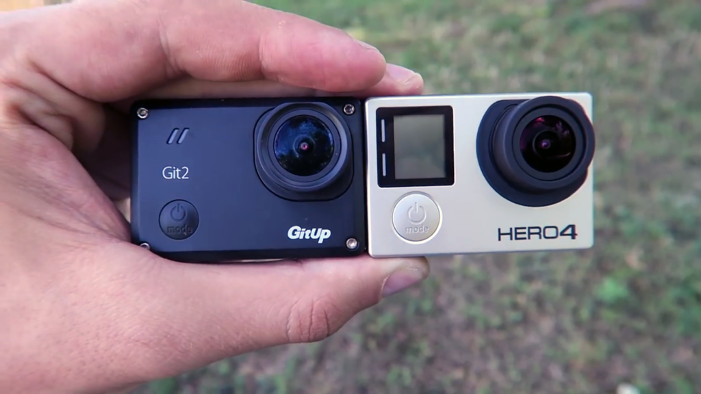 Identische Größe: GitUp Git 2 und GoPro Hero4