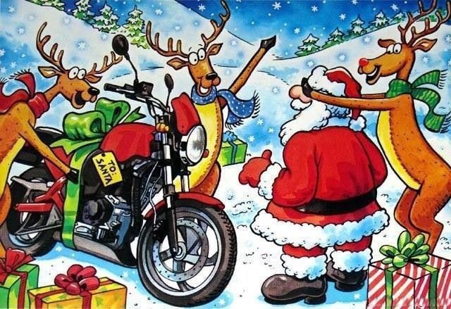 Weihnachten Motorrad